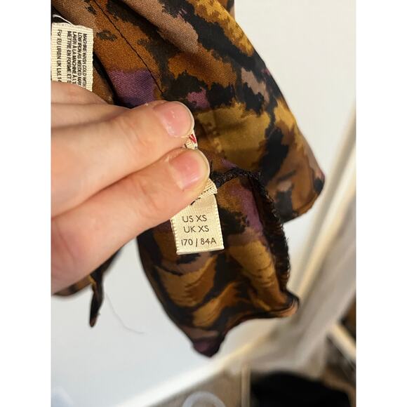 Intimately Free People Oversized Satin Goddess Sleep Shirt Button Down Top XS - Picture 8 of 9